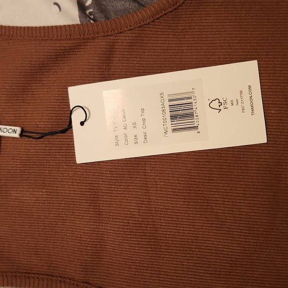 NWT Thakoon brown cropped tank top Size Xs - Picture 4 of 8